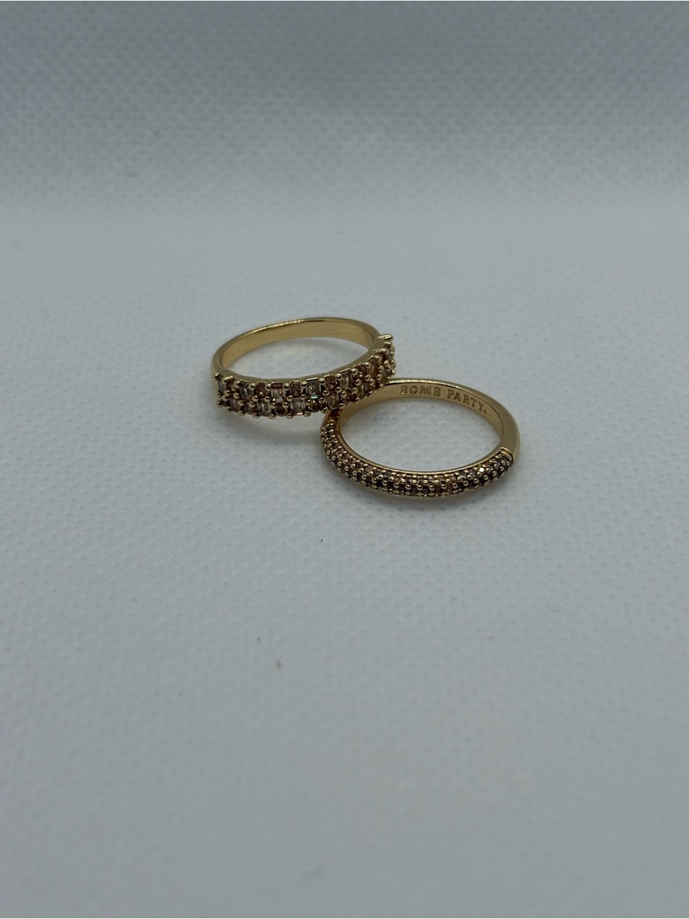 Two size 6 stackable rings